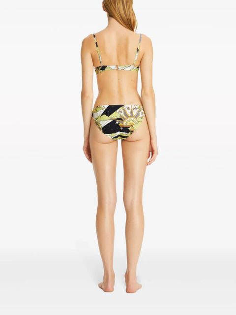 Tory Burch graphic-print underwired bikini top - Blue