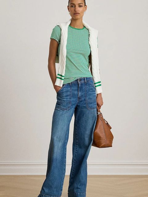 Lauren Ralph Lauren t-shirt damski kolor zielony 200P03721