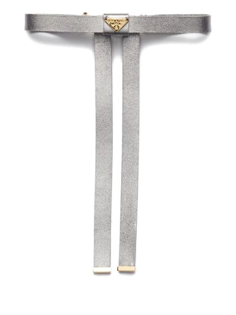 Prada logo hair clip - Grey