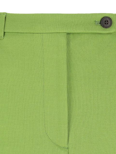 Miu Miu logo-detail mini skirt - Green