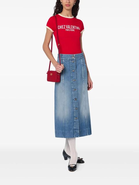 Valentino Garavani cotton midi skirt - Blue - zdjęcie produktu nr 2