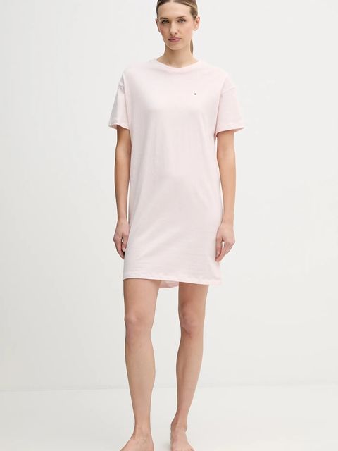 Tommy Hilfiger koszula nocna bawełniana damska kolor różowy bawełniana UW0UW05767