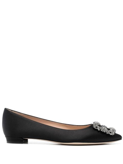 Manolo Blahnik Hangisi flat ballerina shoes - Black - zdjęcie produktu nr 1