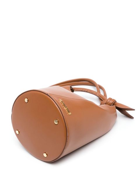 Jacquemus Le Petit Tourni leather bucket bag - Brown