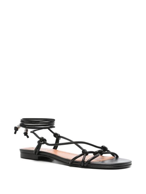 GANNI knotted sandals - Black