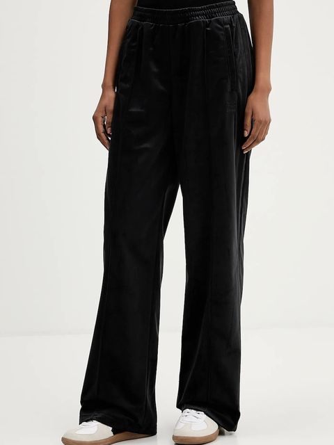adidas Originals spodnie dresowe welurowe Velvet Tp damskie kolor czarny gładkie JV7508 - zdjęcie produktu nr 1