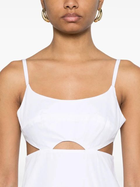 Victoria Beckham cut-out detail midi dress - White