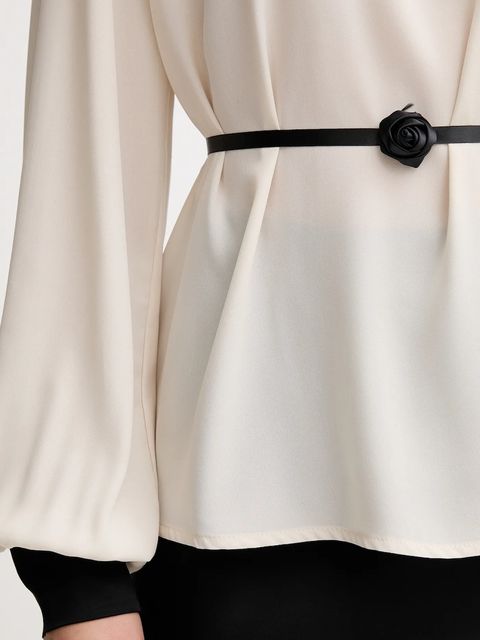 Gaudi bluzka damska kolor beżowy gładka 521FD45031