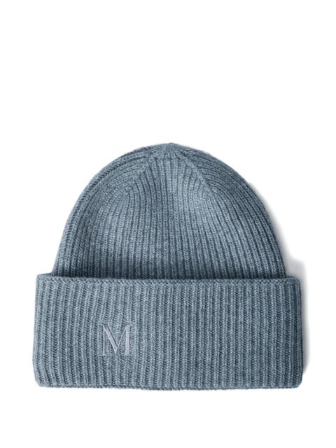 Max Mara logo-motif knitted beanie - Grey - zdjęcie produktu nr 1