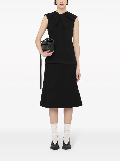 Jil Sander pleat-detailing sleeveless top - Black - zdjęcie produktu nr 2
