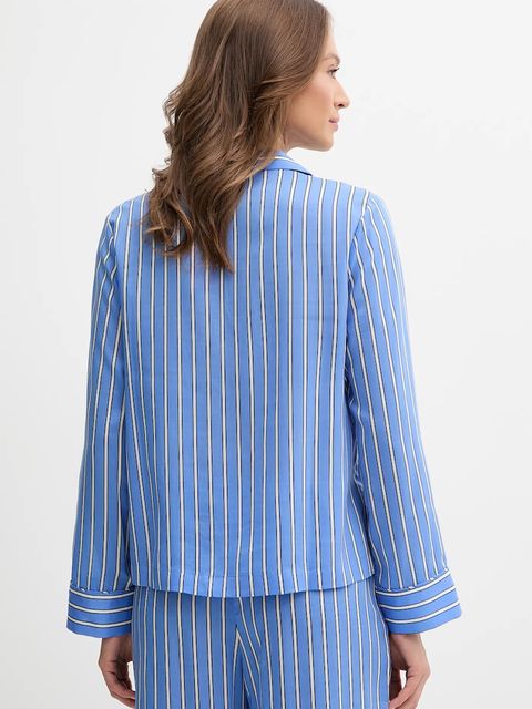 HUGO koszula piżamowa KLEO_SHIRT damska kolor niebieski 50544173