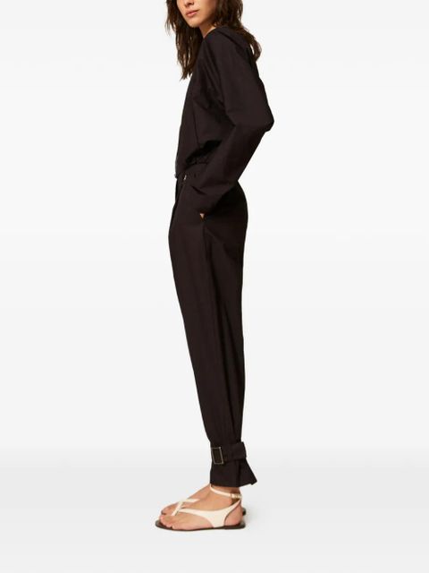 TWINSET buckle-detail trousers - Black