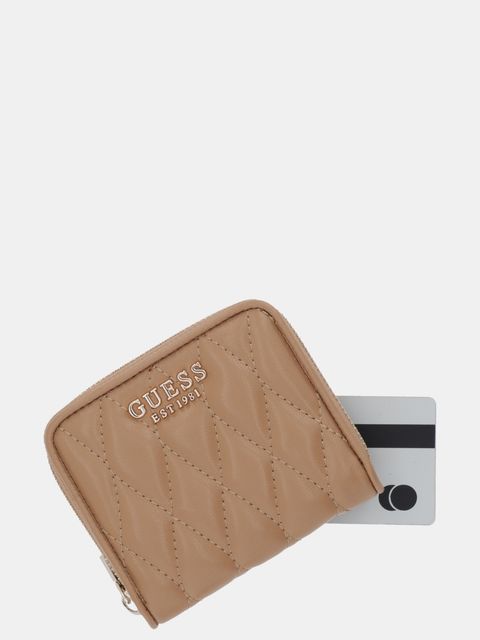 Guess portfel VALLA damski kolor brązowy SWQG81 22137