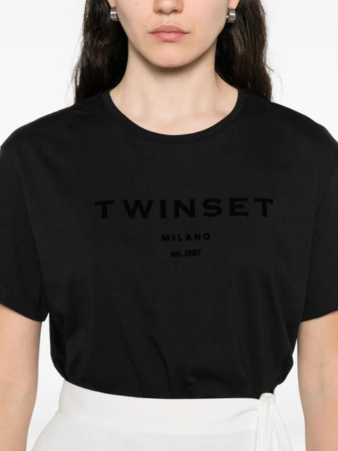 TWINSET logo-detail T-shirt - Black