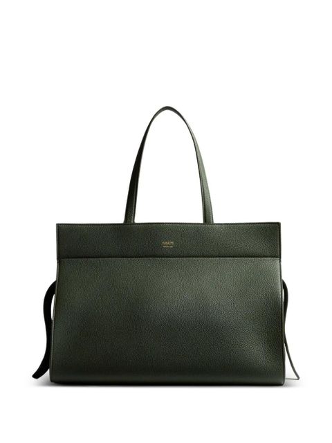 KHAITE Pebbled leather zip handbag - Green