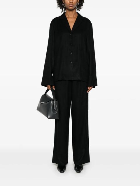 TOTEME monogram flannel shirt - Black - zdjęcie produktu nr 2