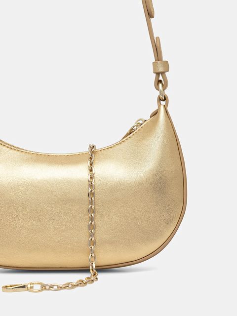 Patrizia Pepe torebka skórzana kolor złoty 8B0309 L138