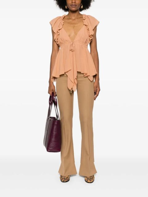 Chloé pintuck bootcut trousers - Brown - zdjęcie produktu nr 2