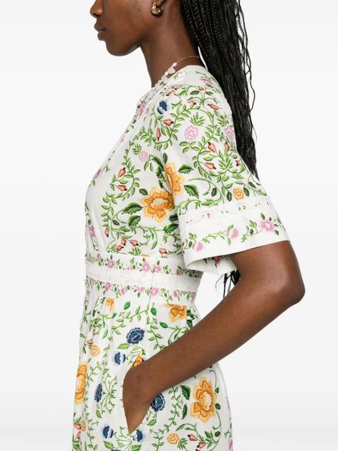 FARM Rio Folk Floral jumpsuit - White