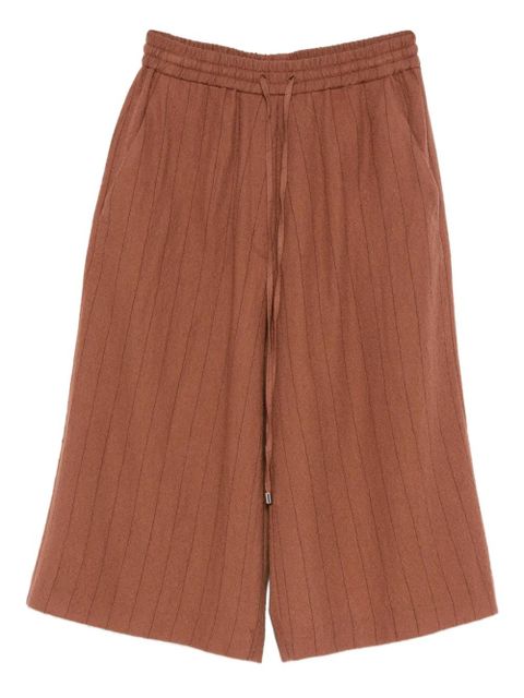 Alysi pinstripe drawstring shorts - Brown - zdjęcie produktu nr 1