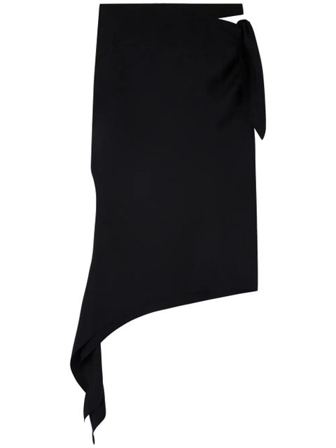 Courrèges Knot Slash midi skirt - Black