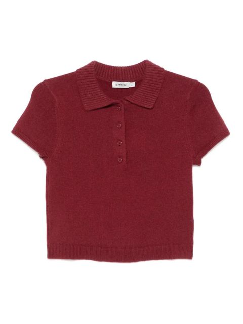 Simkhai short-sleeve polo top - Red - zdjęcie produktu nr 1
