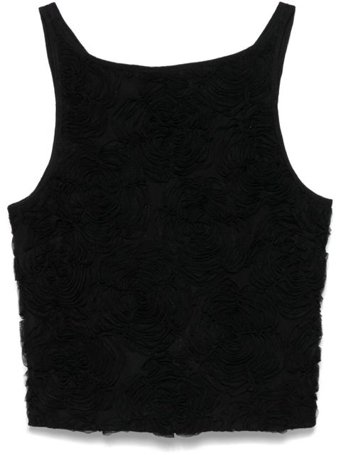 ROTATE BIRGER CHRISTENSEN flower mesh top - Black - zdjęcie produktu nr 1