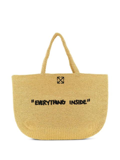 Off-White Jitney embroidered tote bag - Neutrals - zdjęcie produktu nr 1