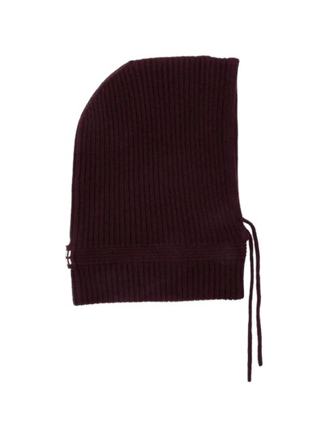 Miu Miu tie-detail beanie hat - Brown - zdjęcie produktu nr 2