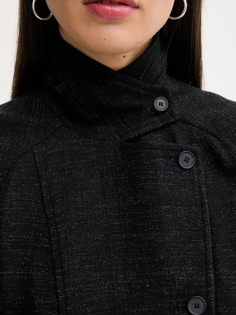 IRO marynarka z domieszką wełny kolor czarny oversize gładka WP100BILLAN