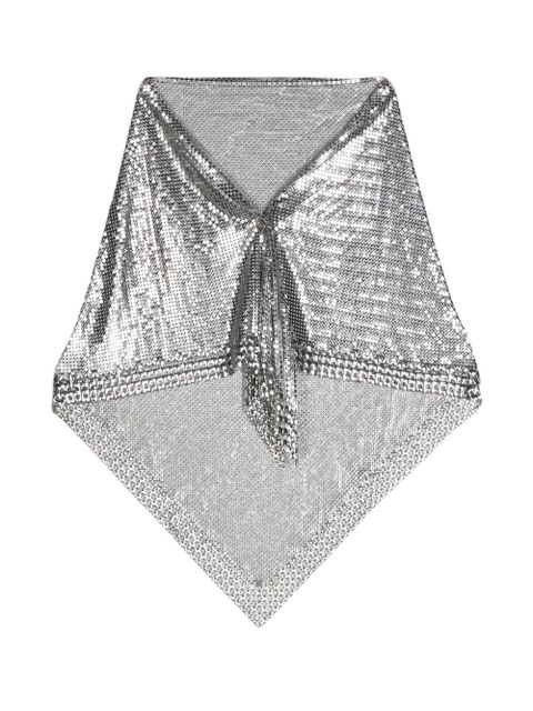 Rabanne metallic chain-mail scarf - Silver - zdjęcie produktu nr 1