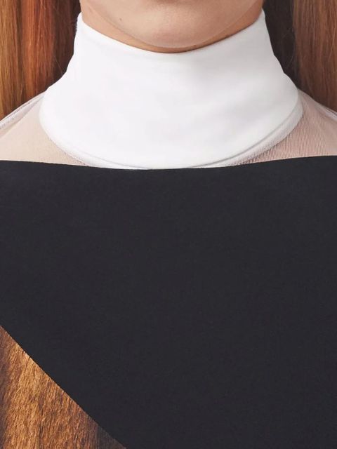 Burberry flag-print silk asymmetric dress - Black