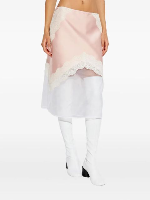 Jil Sander lace-trim skirt - Pink - zdjęcie produktu nr 1