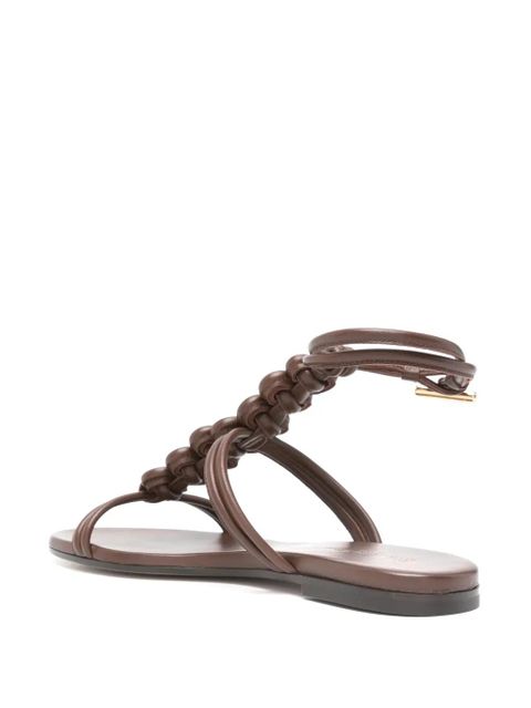 Gianvito Rossi braided flat sandals - Brown