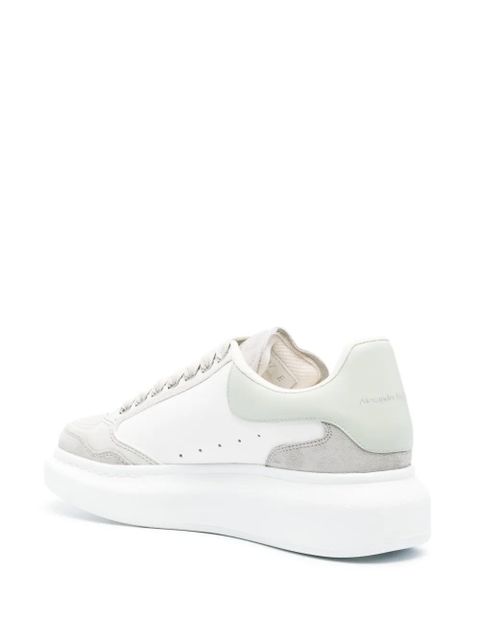 Alexander McQueen Oversized panelled leather sneakers - White