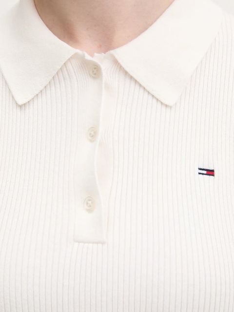 Tommy Jeans sukienka kolor beżowy mini rozkloszowana DW0DW22106