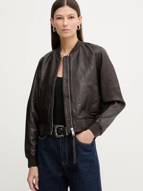 AllSaints kurtka skórzana ORTEN BOMBER JACKET