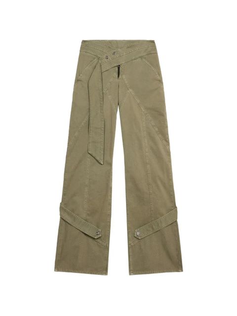 Blumarine panelled trousers - Green - zdjęcie produktu nr 1