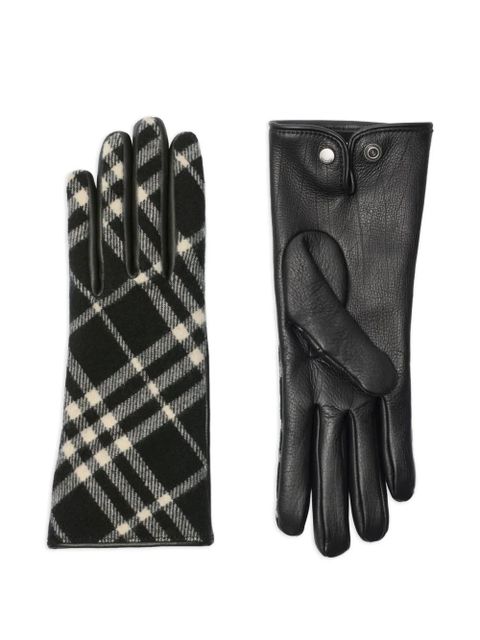Burberry check-pattern gloves - Black - zdjęcie produktu nr 2