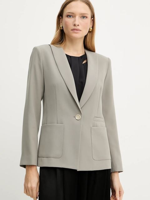 Armani Exchange marynarka kolor zielony dwurzędowa gładka XW001277 AF16148 - zdjęcie produktu nr 1