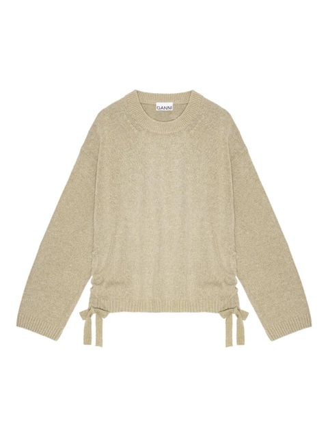 GANNI side-tie sweater - Green - zdjęcie produktu nr 1