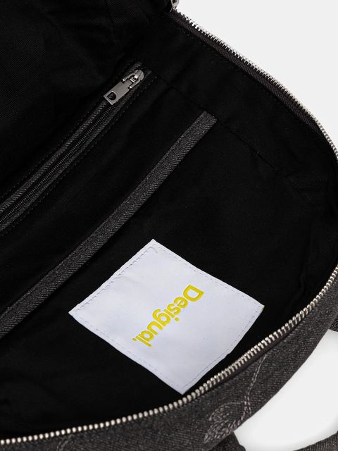 Desigual plecak WHISKEY EMBROIDERY 0 damski kolor szary duży z aplikacją 25WAKD07