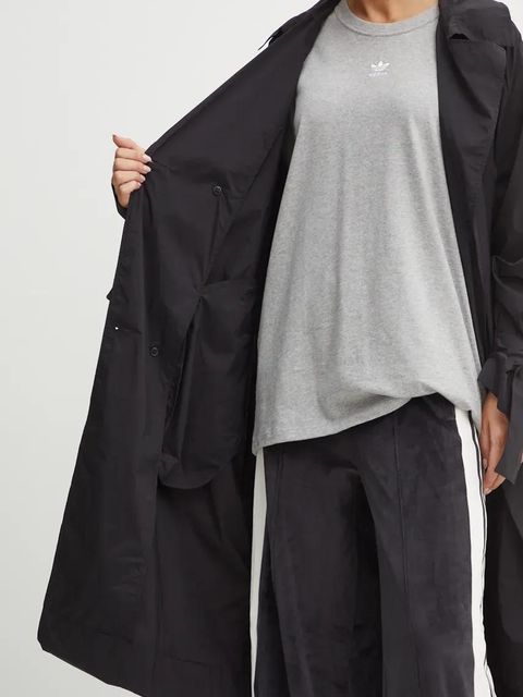adidas Originals płaszcz x Ksenia Schneider damski kolor czarny przejściowy IW5668