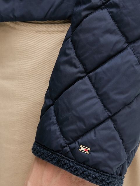 Tommy Hilfiger kurtka puchowa kolor granatowy przejściowa WW0WW47449