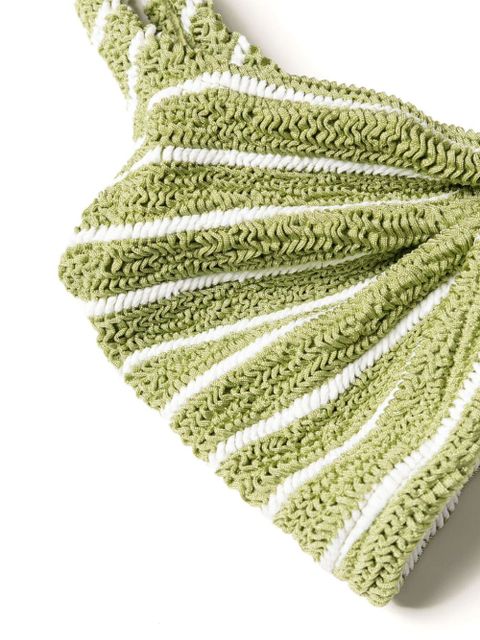 Hunza G Bonnie striped bikini set - Green
