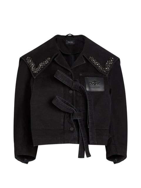 Simone Rocha embellished tie-details jacket - Black - zdjęcie produktu nr 1