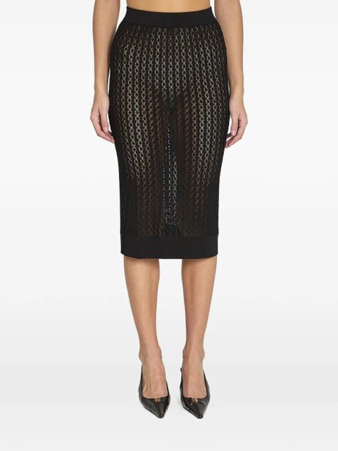 Saint Laurent pointelle knit skirt - Black - zdjęcie produktu nr 1