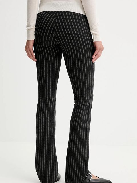 Sessun spodnie damskie kolor czarny proste medium waist 25107035