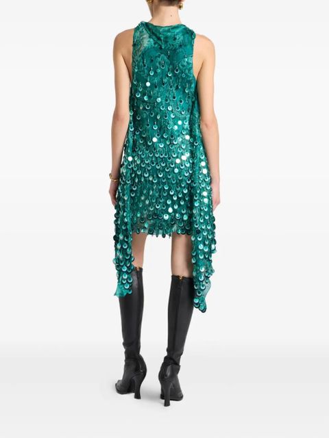 ETRO paisley-print sequin mini dress - Green