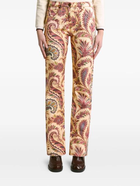 ETRO paisley-print straight-leg jeans - Neutrals
